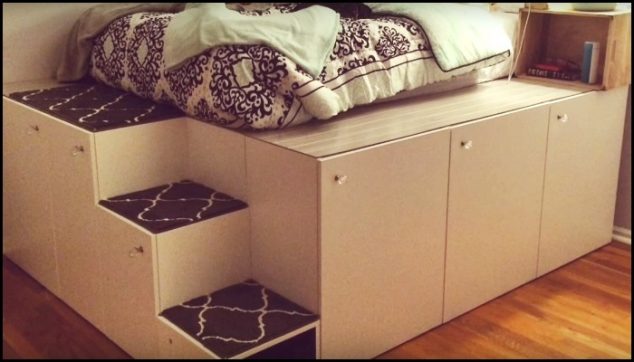 Bed from Kitchen Cabinets Main Image 634x362 13 Useful DIY Ideas on How to Build Platform Bed