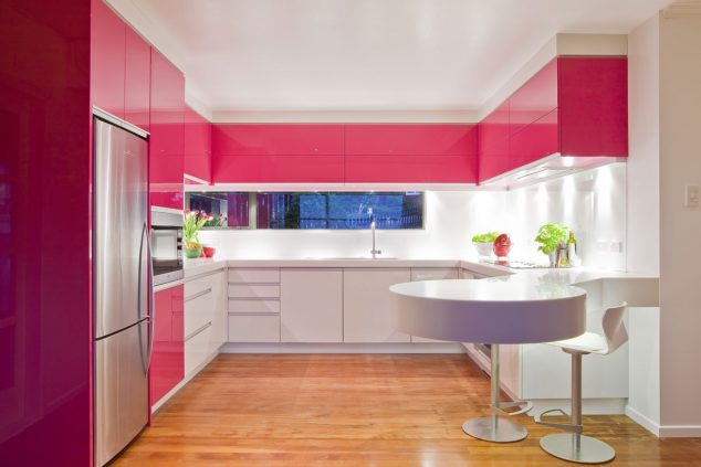  14 Dream Designed Small Kitchen in Pink Color That Will Amaze You