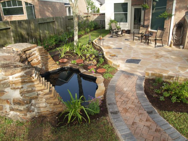 Solve the Puzzle: DIY Flagstone Walkway Tutorial For Inspiration Small Diy Backyard Landscaping Ideas On A Budget 634x476 Solve the Puzzle: DIY Flagstone Walkway Tutorial For Inspiration