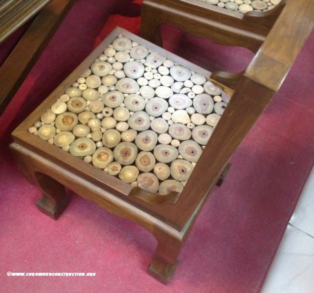 a cordwood chair my daughter sent this from her visit to thailand 634x591 Trend Alert: 13 Handmade Cord Wood Plans That are Worth for Seeing