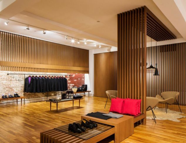 15 Vivid Ways to Decor the Interior Walls With Wooden Art Design creative wall design wood paneling interior decode ideas department store 634x489 15 Vivid Ways to Decor the Interior Walls With Wooden Art Design