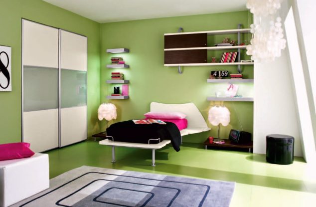 foto2Bdesain2Bkamar2Btidur2Bminimalis2Bwarna2Bhijau 634x415 16 of The Best Kids Rooms That You Need to See Today