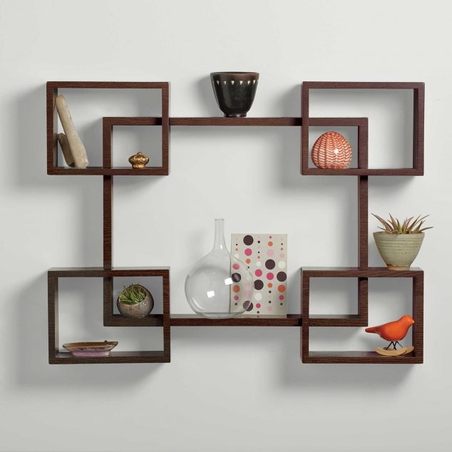 16 Functional and Stylish Shelves Design That Will Grab Your Attention glass display wall shelves kitchen lawn 634x634 16 Functional and Stylish Shelves Design That Will Grab Your Attention