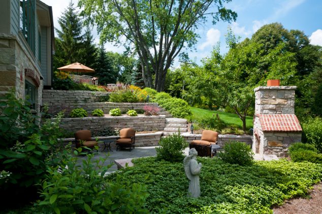 landscape retaining wall ideas Patio Traditional with garden ideas landscape design 634x421 19 Dramatic Terraced Planter Ideas For Creating Landscaping Show