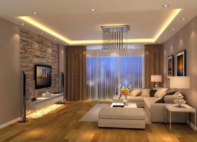 modern living room brown design 634x458 15 Delightful Living Room Design Full With Inspiration
