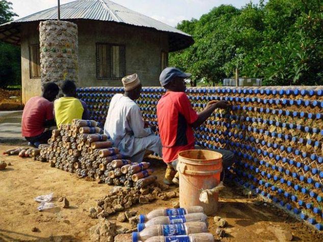 nigeria plastic bottle house1.jpg.650x0 q70 crop smart 634x476 How to Build a House by Using Plastic Bottles