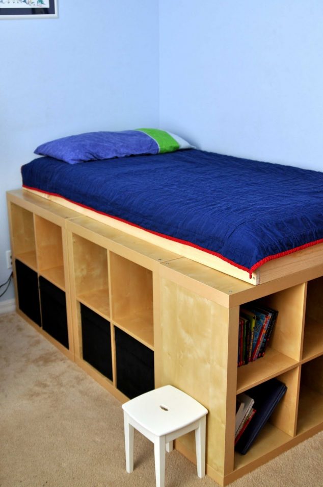 13 Useful DIY Ideas on How to Build Platform Bed twin beds with storage ikea slate decor floor lamps 634x954 13 Useful DIY Ideas on How to Build Platform Bed