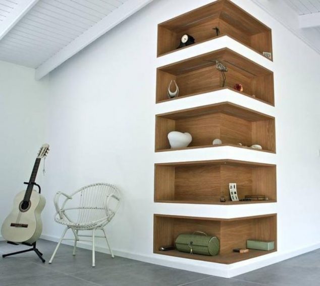 15 Lovely Wall Bookshelves to Dream All About It 12 634x566 15 Lovely Wall Bookshelves to Dream All About It