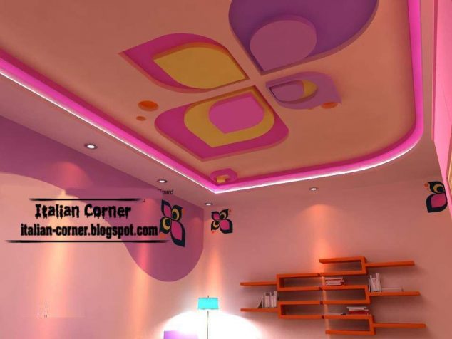 215798 1f616 634x476 13 Pink Gypsum Board Design for Girl Kids Room That Looks Impressive