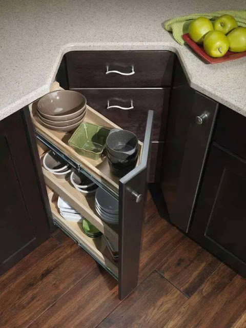 3 1 Organization in Kitchen Has Never Been Easier With Corner Kitchen Cabinet