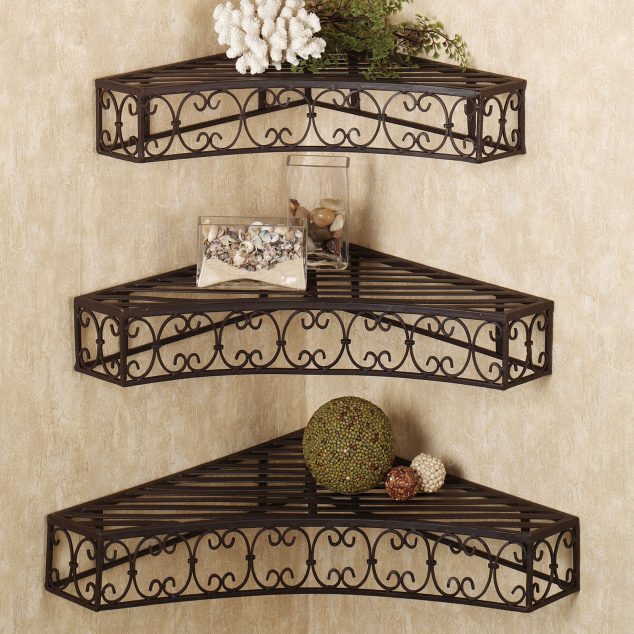 14 Mind boggling Corner Wall Designs 5decorating wooden corner wall shelves interior decorations 634x634 14 Mind boggling Corner Wall Designs