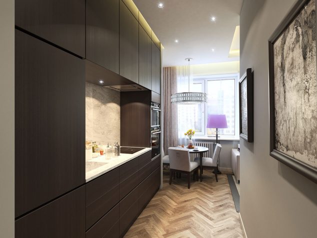 How to Live Large in a Small 40 Square Meter Apartment 8 pretty small kitchen 634x476 How to Live Large in a Small 40 Square Meter Apartment