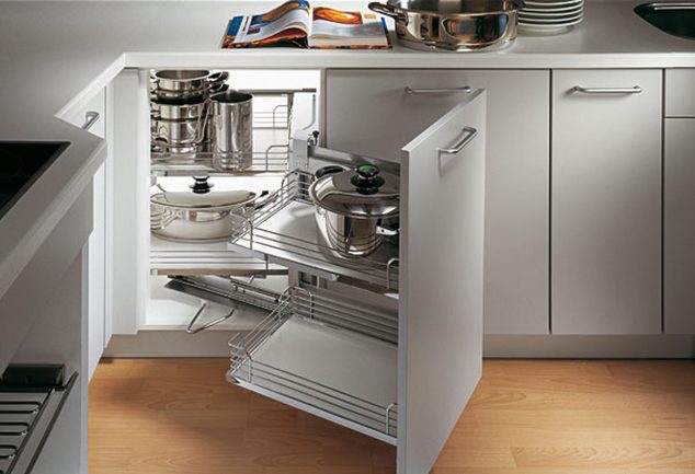 Organization in Kitchen Has Never Been Easier With Corner Kitchen Cabinet 8 magic corner 634x433 Organization in Kitchen Has Never Been Easier With Corner Kitchen Cabinet