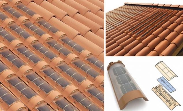 AD Solar Roof Tiles Cells 01 634x385 Use Solar Eco Tiles   The Future of Eco Homes and Approachable to The House Budget
