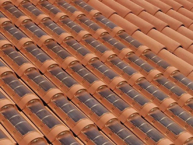 AD Solar Roof Tiles Cells 05 634x476 Use Solar Eco Tiles   The Future of Eco Homes and Approachable to The House Budget