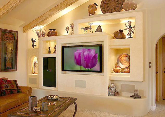 14 Breathtaking Gypsum Board And Niches For TV Wall Unit Gypsum Board TV Wall Unit That Will Charm You 1 4 634x453 14 Breathtaking Gypsum Board And Niches For TV Wall Unit