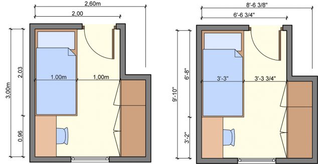 More About House Numbers and Dimensions That You Need to Know Kids bedroom layout 03 634x326 More About House Numbers and Dimensions That You Need to Know