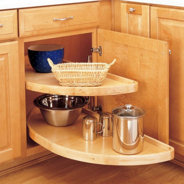 Lazy susan 2 1 634x634 Organization in Kitchen Has Never Been Easier With Corner Kitchen Cabinet