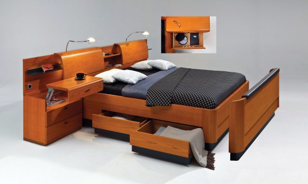 Multifunctional Furniture Of Bed With Shelfs Desk And Cabinet 634x379 15 Desperately Needed Multi functional Bed With Storage For Your Bedroom