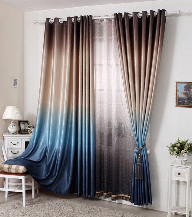 New 2015 hot Double sided printing modern curtains for living room jacquard cortina blackout Free shipping 634x713 15 Modern Curtains Design to Make You Say Wow
