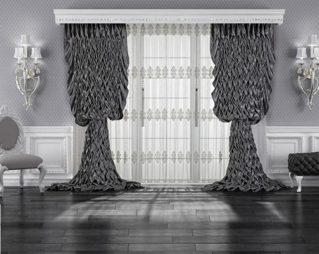 15 Modern Curtains Design to Make You Say Wow Unusual black modern curtain designs and patterns for living room 1 634x504 15 Modern Curtains Design to Make You Say Wow