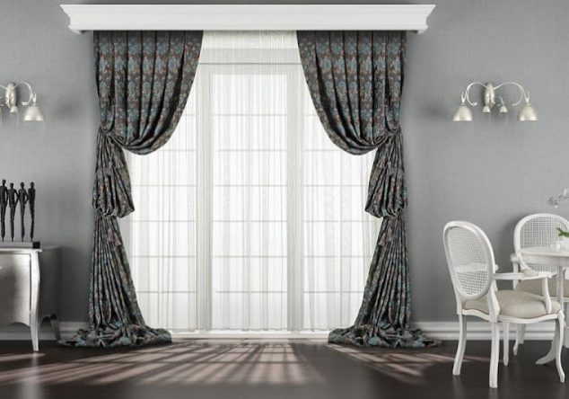 black and white curtains for living room ready made design 634x444 15 Modern Curtains Design to Make You Say Wow