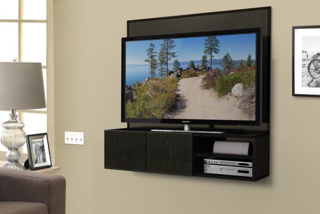 diy wall mounted media cabinet 1 634x423 DIY Wall mounted Media Cabinet To Get Idea From