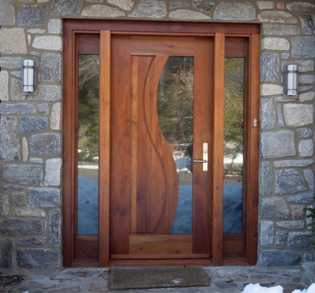 front door design with unique glass design modern front double door designs for houses 634x590 18 Modern Front Door That Will Leave You Speechless
