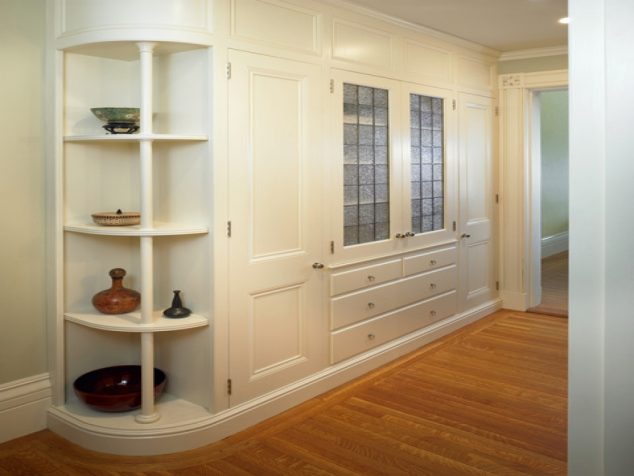 hallway linen storage cabinets linen cabinets unfinished daf2571e1c408d18 634x476 14 Mind boggling Corner Wall Designs