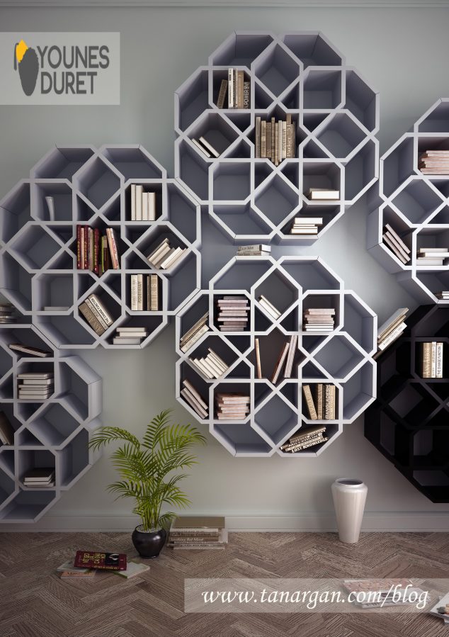 inspiration20bibliothC3A8que20orientale 634x899 15 Lovely Wall Bookshelves to Dream All About It