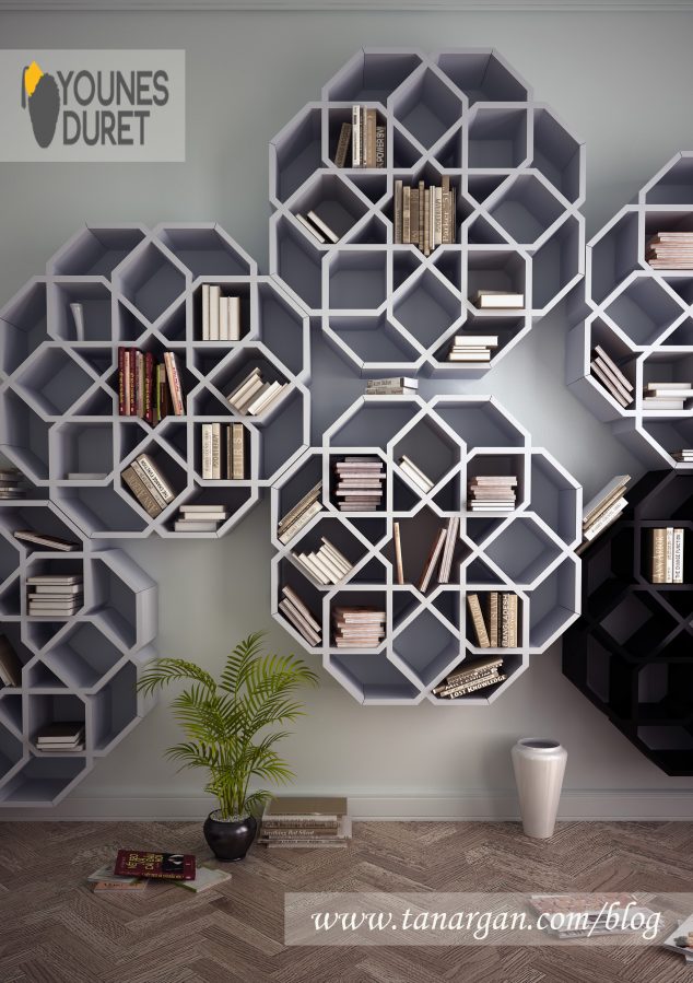 15 Lovely Wall Bookshelves to Dream All About It inspiration20bibliothC3A8que20orientale 634x899 15 Lovely Wall Bookshelves to Dream All About It