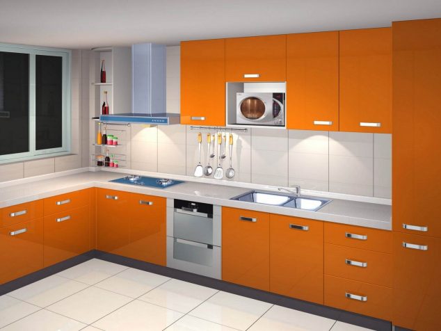 kitchen bold orange cabinets for kitchen 634x476 If You Are Looking For the Best Kitchen Design Ideas