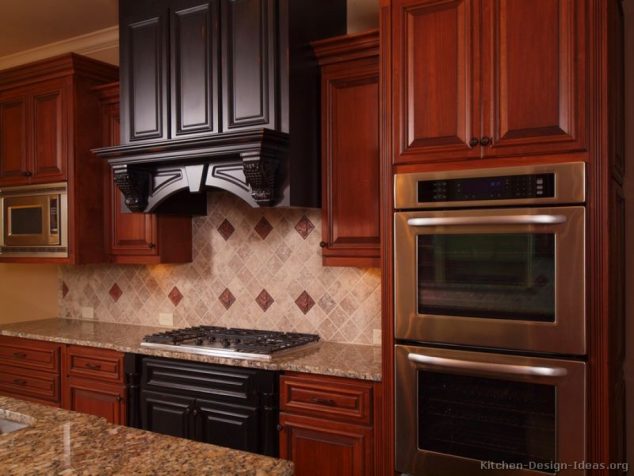 red kitchen walls with oak cabinets black cherry kitchen cabinets spacious men bedroom idea with wood accents kitchen idea cherry pictures 634x476 If You Are Looking For the Best Kitchen Design Ideas