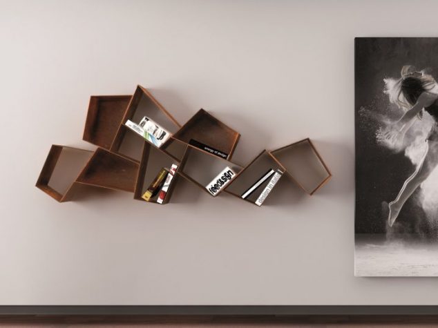 15 Lovely Wall Bookshelves to Dream All About It shelf8 718x538 634x475 15 Lovely Wall Bookshelves to Dream All About It