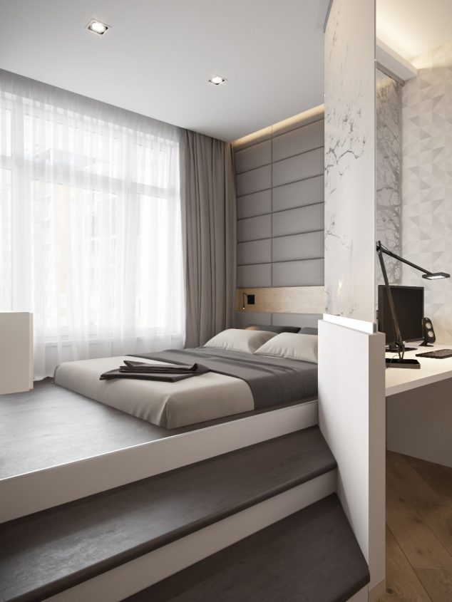 How to Live Large in a Small 40 Square Meter Apartment white and gray designs 2 634x845 How to Live Large in a Small 40 Square Meter Apartment
