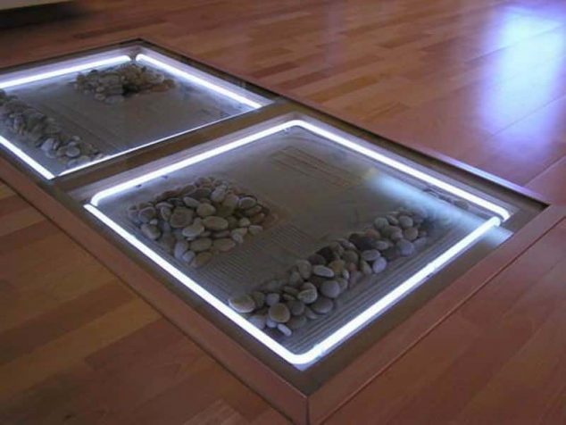 1333201804 dekor pola12 634x476 DIY Exciting Project For Adding Glass Flooring With Pebble in Your Perfect Home