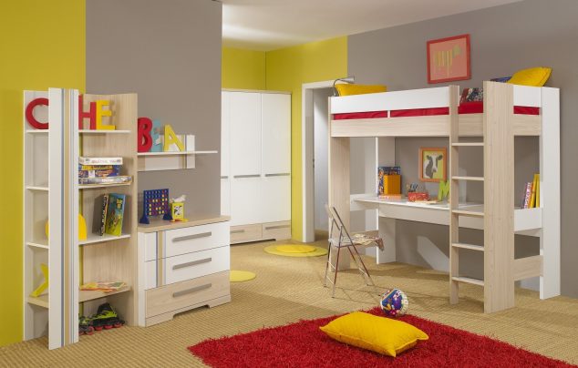 15 Multi Functional Kids Bed With Desk to Inspire Your Next Level Bunk Beds Design with Stairs 634x404 15 Multi Functional Kids Bed With Desk to Inspire Your Next Level