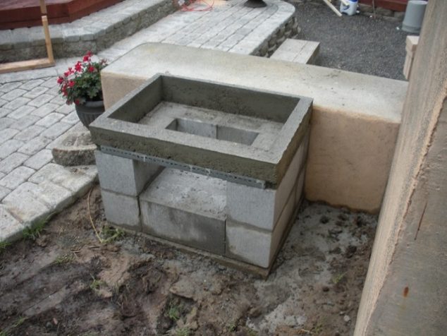 DIY Cool Cement Barbecue Grill in Outdoor Space You Could Own it Open Grill 2 634x476 DIY Cool Cement Barbecue Grill in Outdoor Space You Could Own it