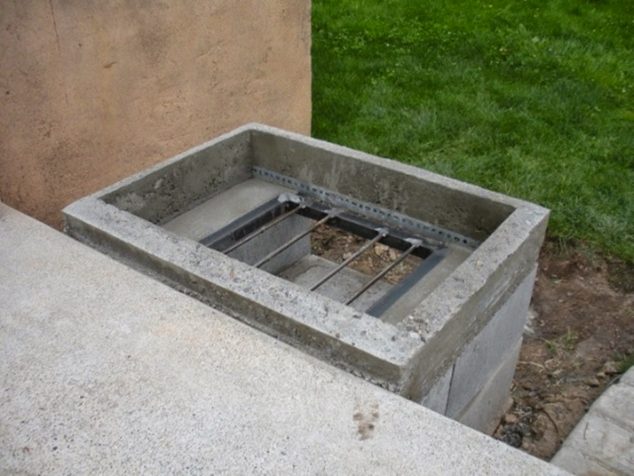 DIY Cool Cement Barbecue Grill in Outdoor Space You Could Own it Open Grill 4 634x476 DIY Cool Cement Barbecue Grill in Outdoor Space You Could Own it