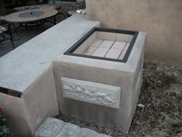 DIY Cool Cement Barbecue Grill in Outdoor Space You Could Own it Open Grill 7 634x476 DIY Cool Cement Barbecue Grill in Outdoor Space You Could Own it