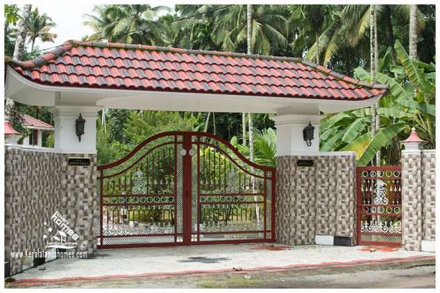 15 Amazing House Fence Design to Leave you Speechless Padippura gate design Kerala 634x423 15 Amazing House Fence Design to Leave you Speechless