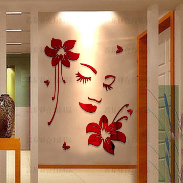 15 Fancy 3D Wall Stickers to Ruin Your Heart Romantic 3d three dimensional acrylic wall stickers decoration living room home decor bedroom decorative wall paper 634x634 15 Fancy 3D Wall Stickers to Ruin Your Heart