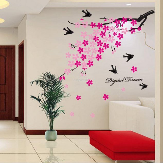 bedroom wall sticker ideas 634x634 15 Fancy 3D Wall Stickers to Ruin Your Heart