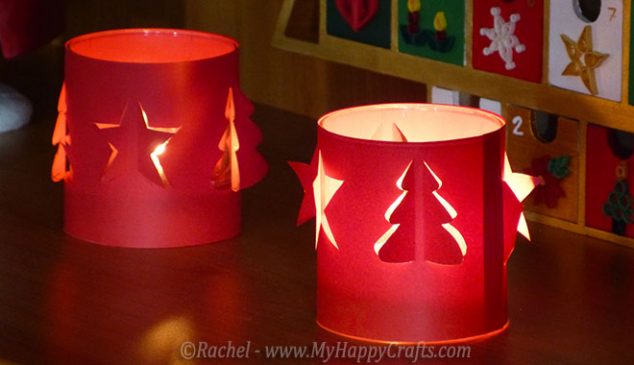 christmas candle hoders craft with paper 634x365 14 DIY Unforgettable Winter Candle Holders That Brings Happiness In The House