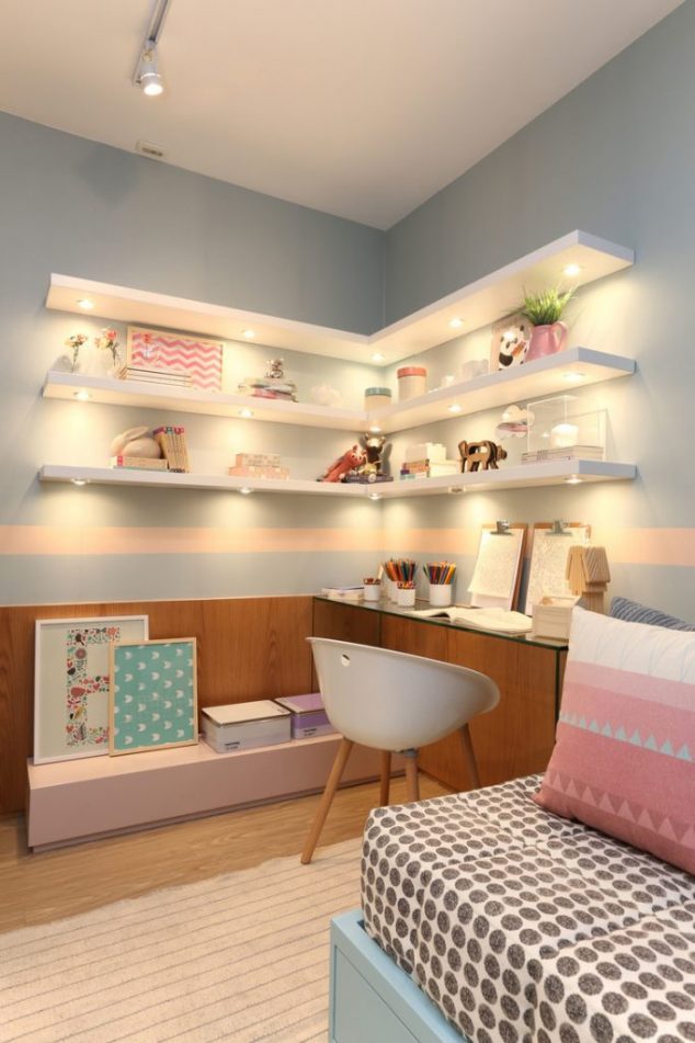 14 Shef Lighting Idea That Will Take Your Breath Away corner shelving 683x1024 634x951 14 Shef Lighting Idea That Will Take Your Breath Away