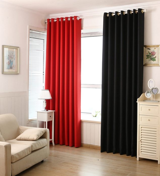 font b Red b font font b Curtain b font Pure Black Shading Cloth Double 634x697 Different Style: Find 15 Beautiful Curtains Design Just Here