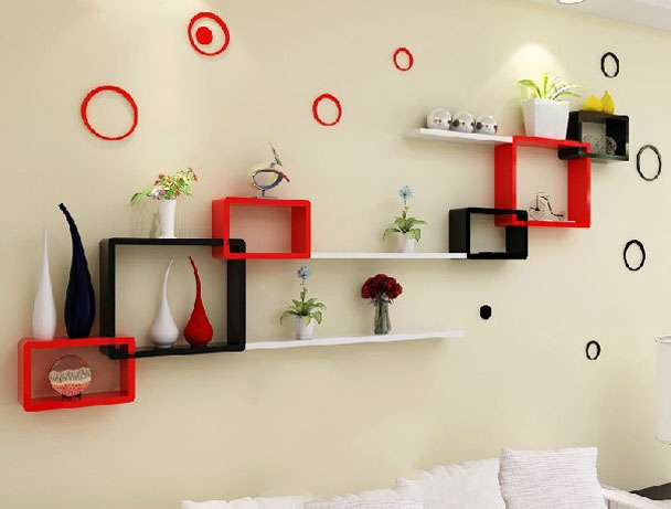 ke go treo tuong ket hop chu nhat long thanh ngang 1 15 Marvelous Wall Racks Ideas for Living Room Will Fascinate You