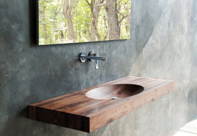 lavabo madera 1 634x439 15 Wooden Sink That are Eye Catcher in Every Bathroom