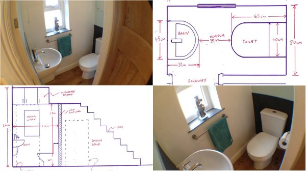 minimum size for a downstairs toilet 10 600x336 Good Looking Minimum Size Toilet For Under the Stairs Could be Yours