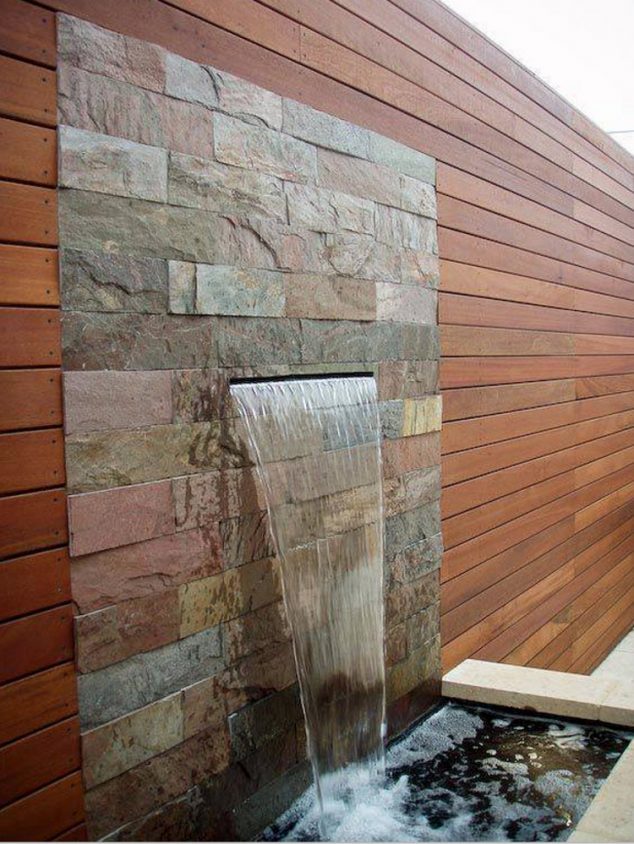 15 Exclusive Backyard Waterfall Fountain You Would Like to See Again out 7decorideas5 634x844 15 Exclusive Backyard Waterfall Fountain You Would Like to See Again